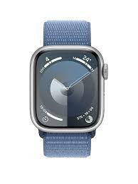Apple Watch Series 9 GPS 41mm Silver Aluminium Case with Sport Loop - Winter Blue