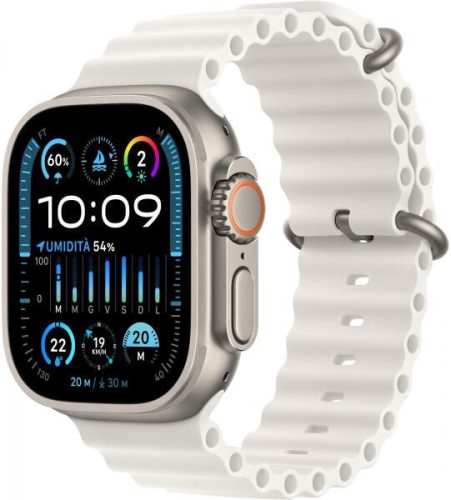 Apple Watch Ultra 2 LTE 49mm Titanium Case with Ocean Band - White