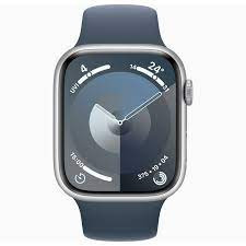 Apple Watch Series 9 GPS 41mm Silver Aluminium Case with Sport Band S/M - Storm Blue